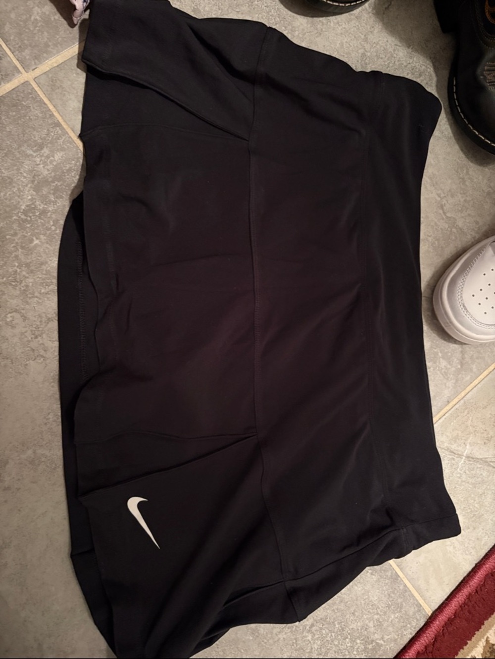 Nike Black Athletic Skort with White Swoosh